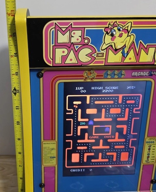 Arcade 1up 8261 Ms Pac-Man 4 In 1 Tabletop Arcade GameSystem 16″ WORKS PERFECT