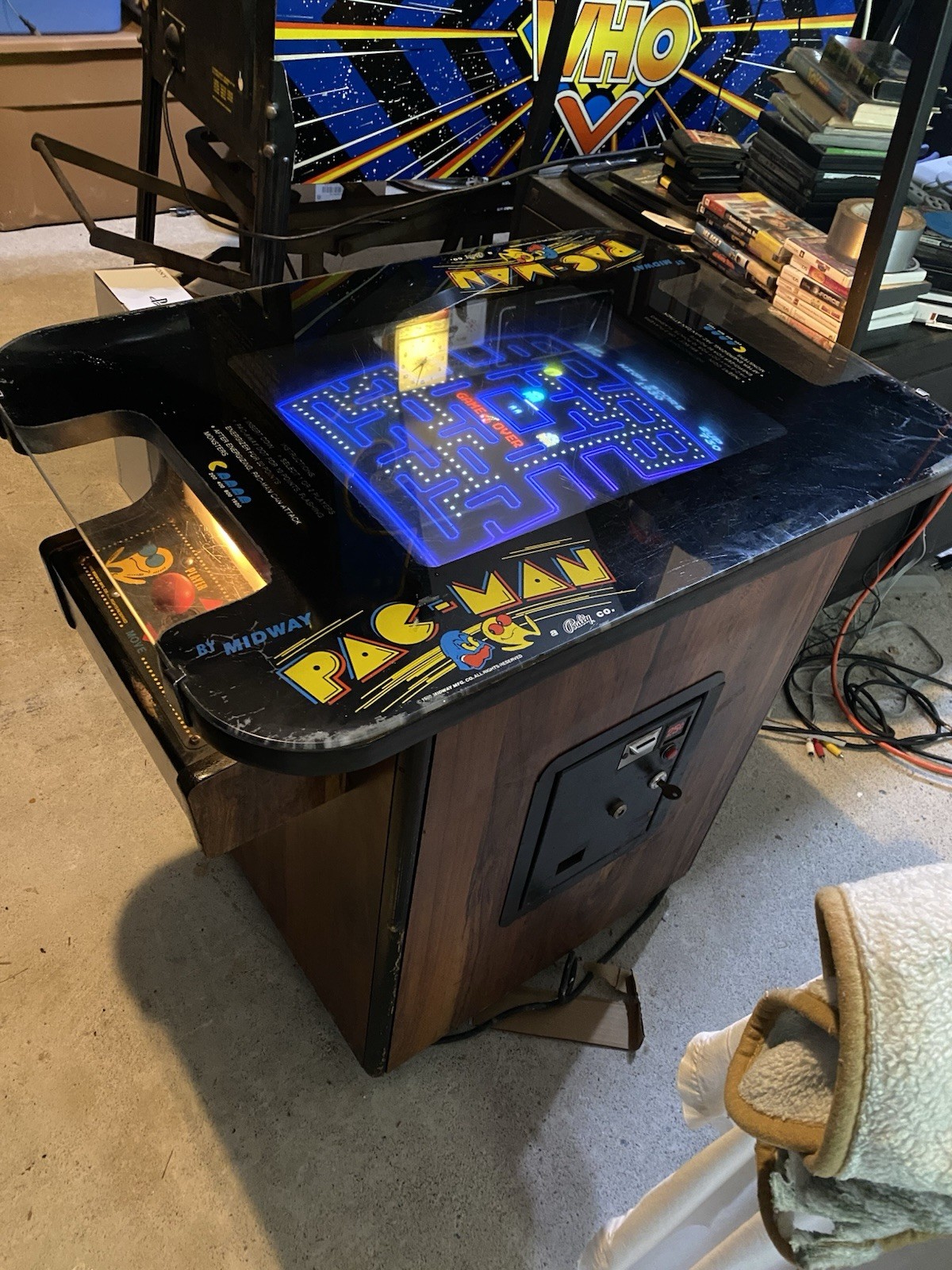 Original Pacman Cocktail Arcade Game From 80’s Works Great