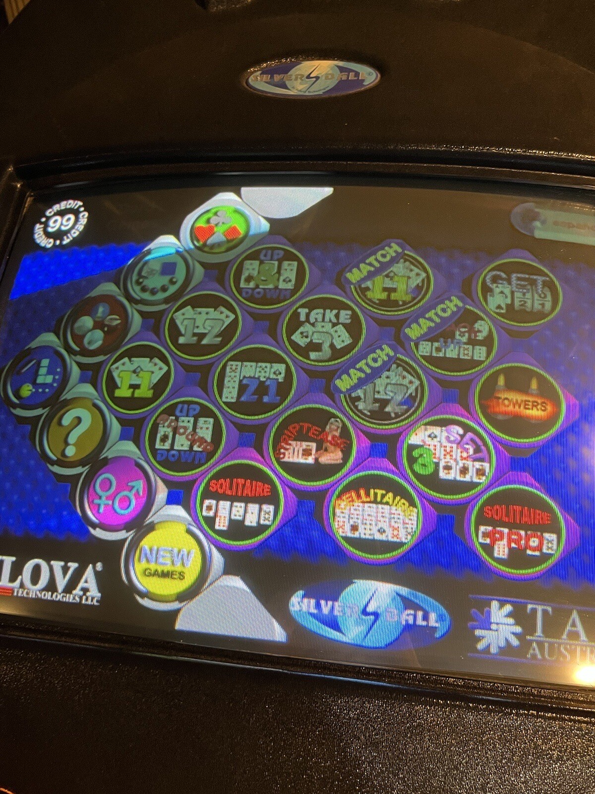 Arcade Machine Touchscreen Photo Hunt Multi Game Silver Ball 1990s Man Cave VTG