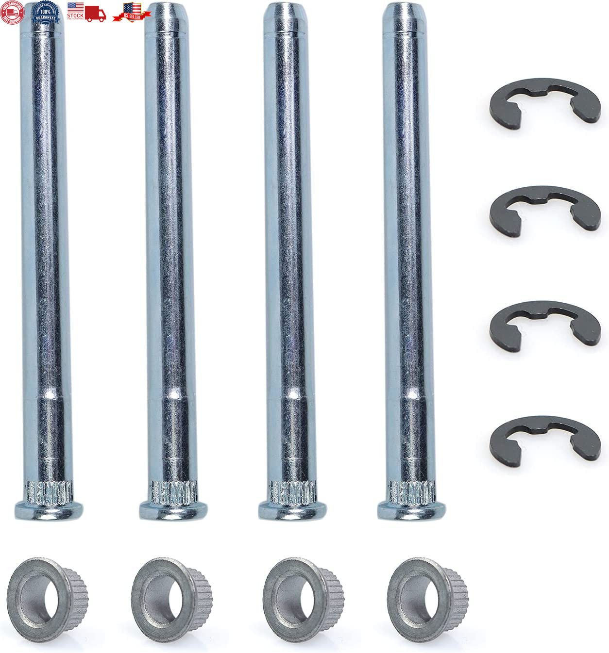 Door Hinge Pin and Bushing Repair Kits Compatible with 1988 – 2002 Ch