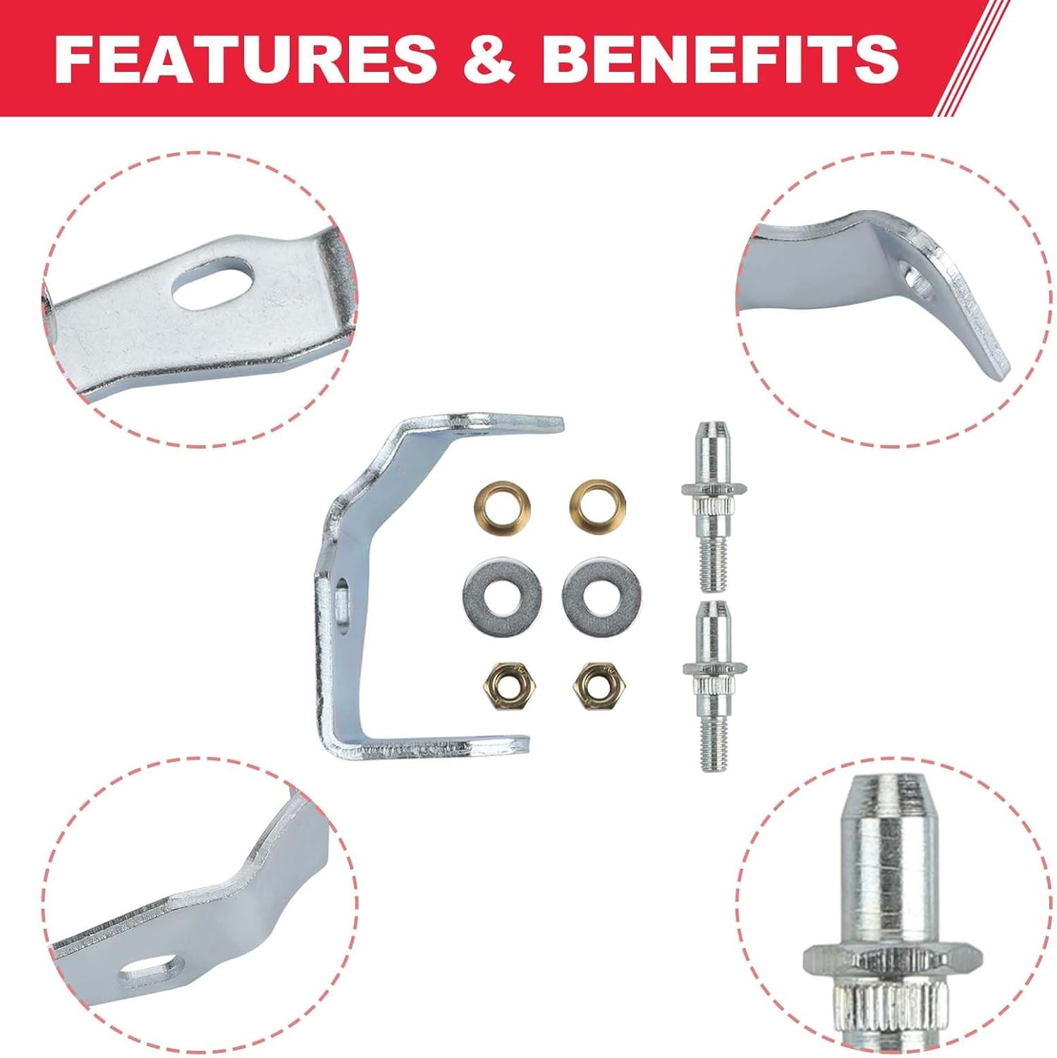 38456 Front LH Driver Side Door Hinge Pin and Bushing Kit | Fits for Chevy Silve