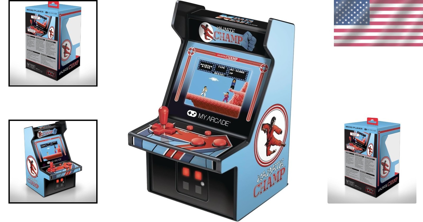 Karate Arcade Machine Mini 6.75 Inch Fully Playable Color Display and Speaker