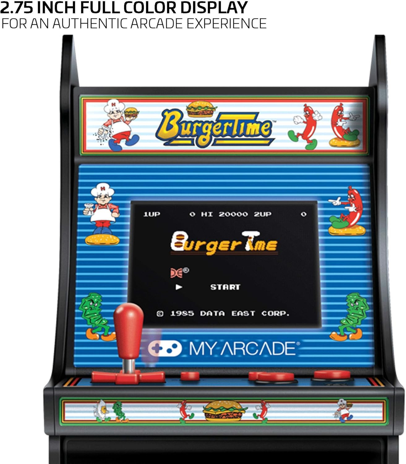 Burgertime Micro Player Mini Arcade Machine: Fully Playable, 6.75 Inch Collectib