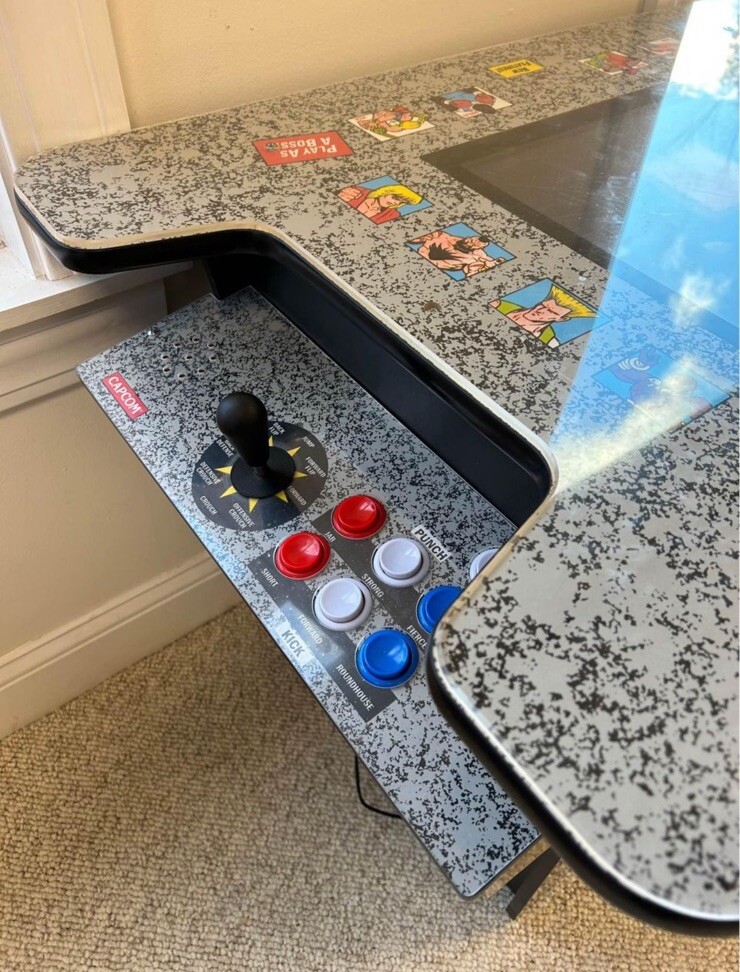 Arcade1Up Street Fighter 1944 Cocktail Table Gaming Table 12 Games Assembled