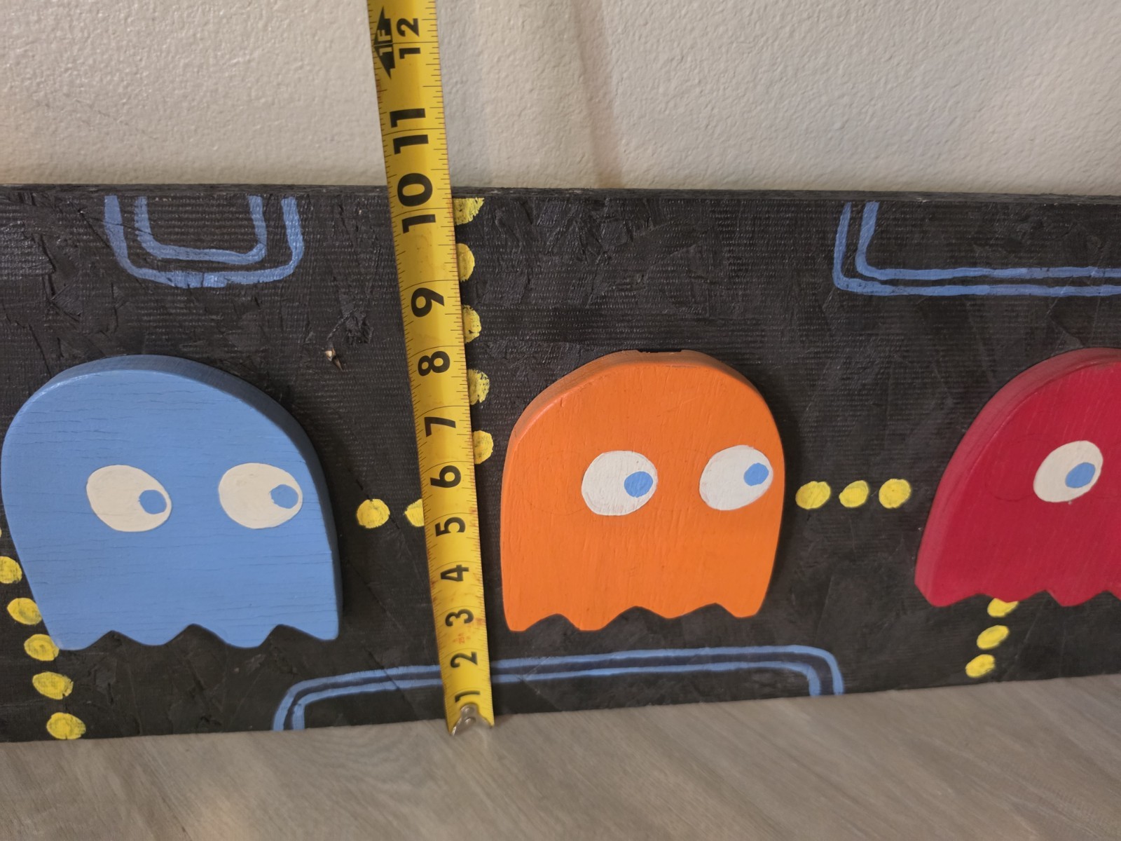 ARCADE WOOD SIGNAGE COOL VINTAGE WALL ART PUB CRAFT PAC MAN COLLECTOR PEICE