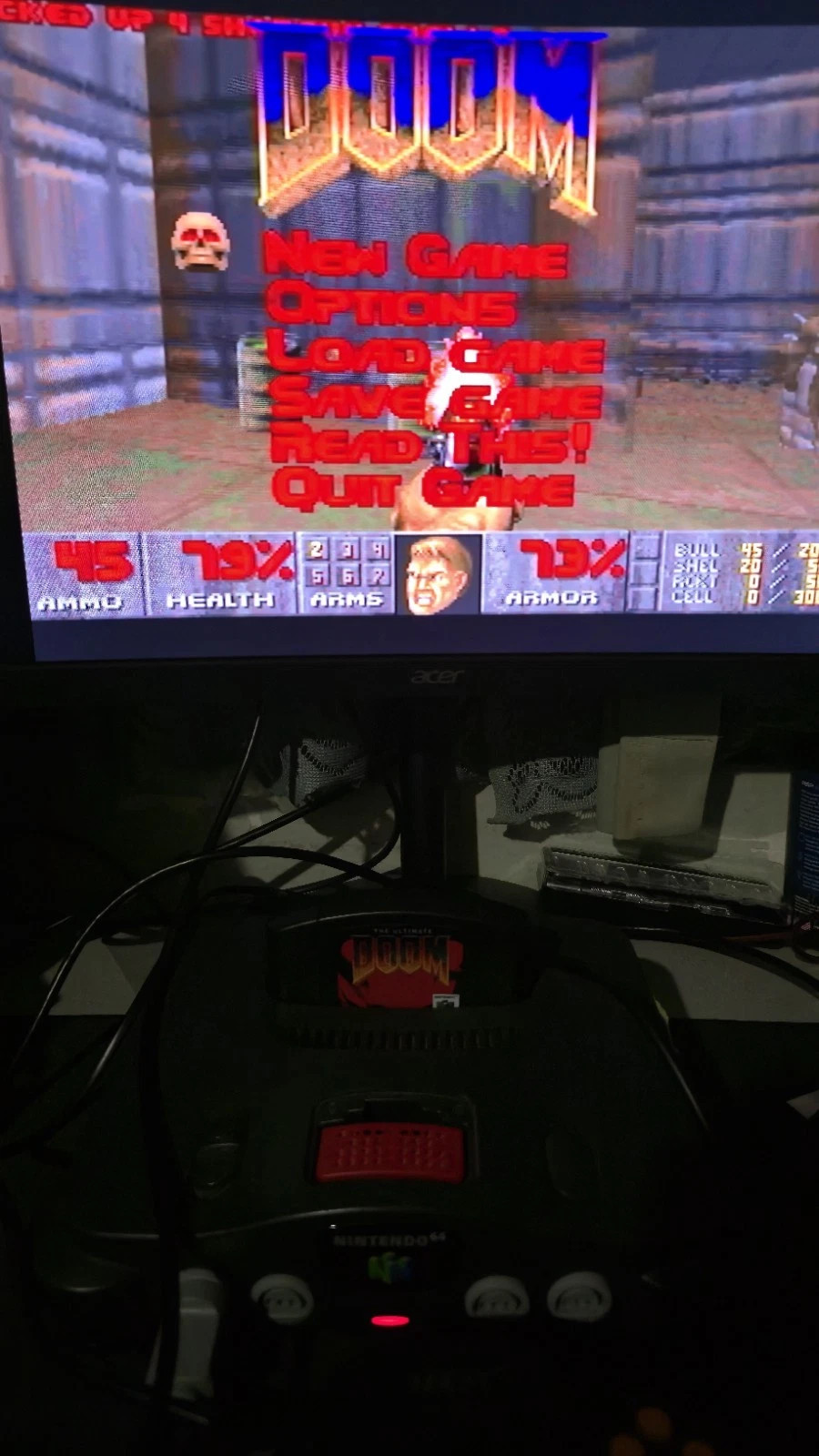 The Ultimate Doom Games Cartridge For Nintendo 64 Console US Version