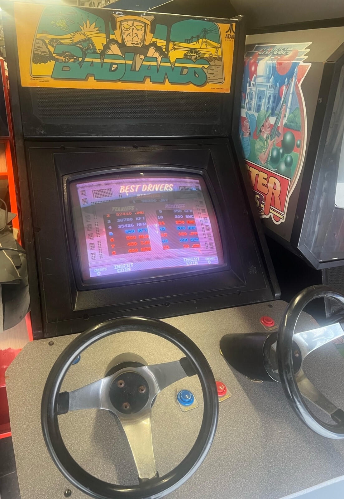 BADLANDS ARCADE MACHINE by ATARI 1989 (Great Condition) *RARE*