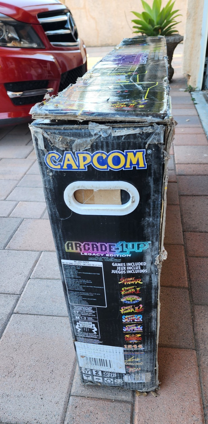 Arcade1UP Capcom Legacy Arcade Cabinet w/ Custom Riser & Marquee & 12 game