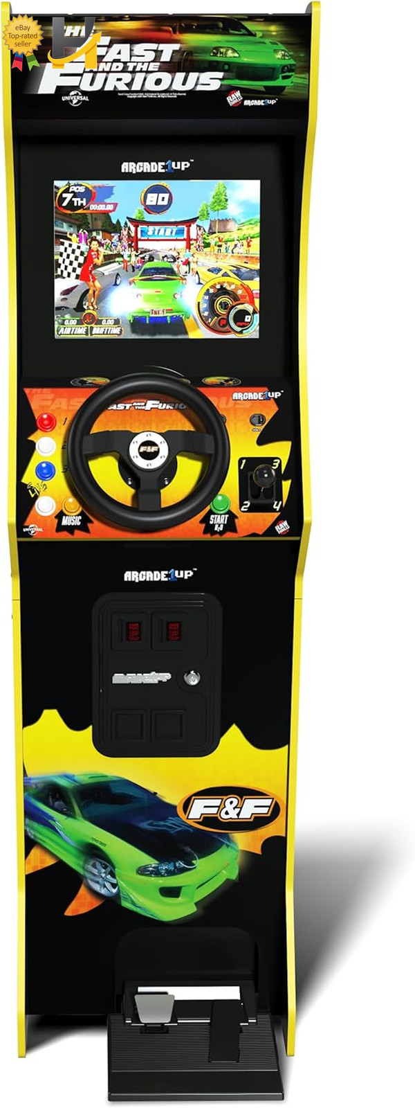 Arcade1Up The Fast and The Furious Deluxe Arcade Game Machine 17″ LCD Cabinet