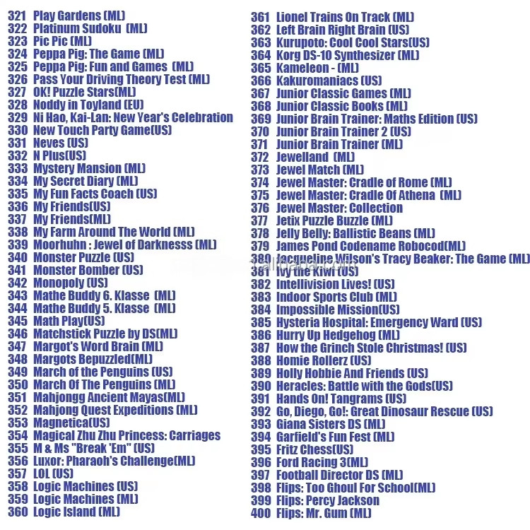 500 IN 1 for Nintendo DS Video Game Cartridge Only Test Working