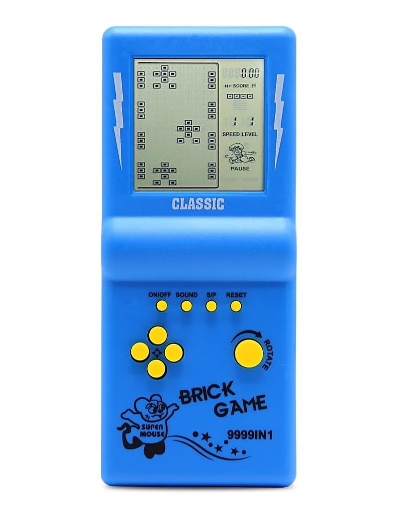 HLF 3.5-inch Large Screen Retro Brick Game Console for the 80s/90s Building Bloc