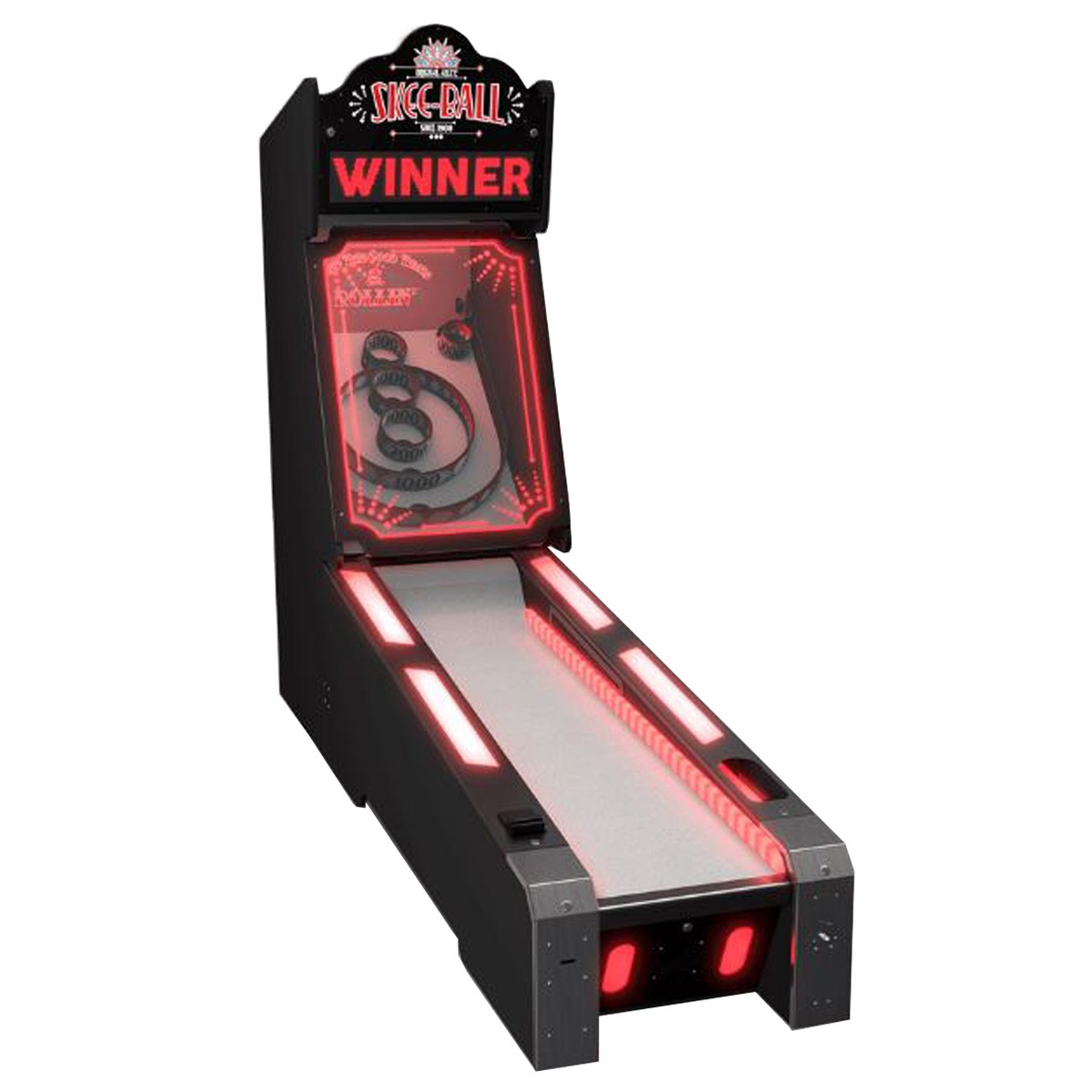 Skee-Ball Glow 10′ Free Play Home Arcade Game