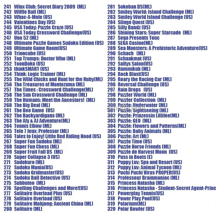 500 IN 1 for Nintendo DS Video Game Cartridge Only Test Working