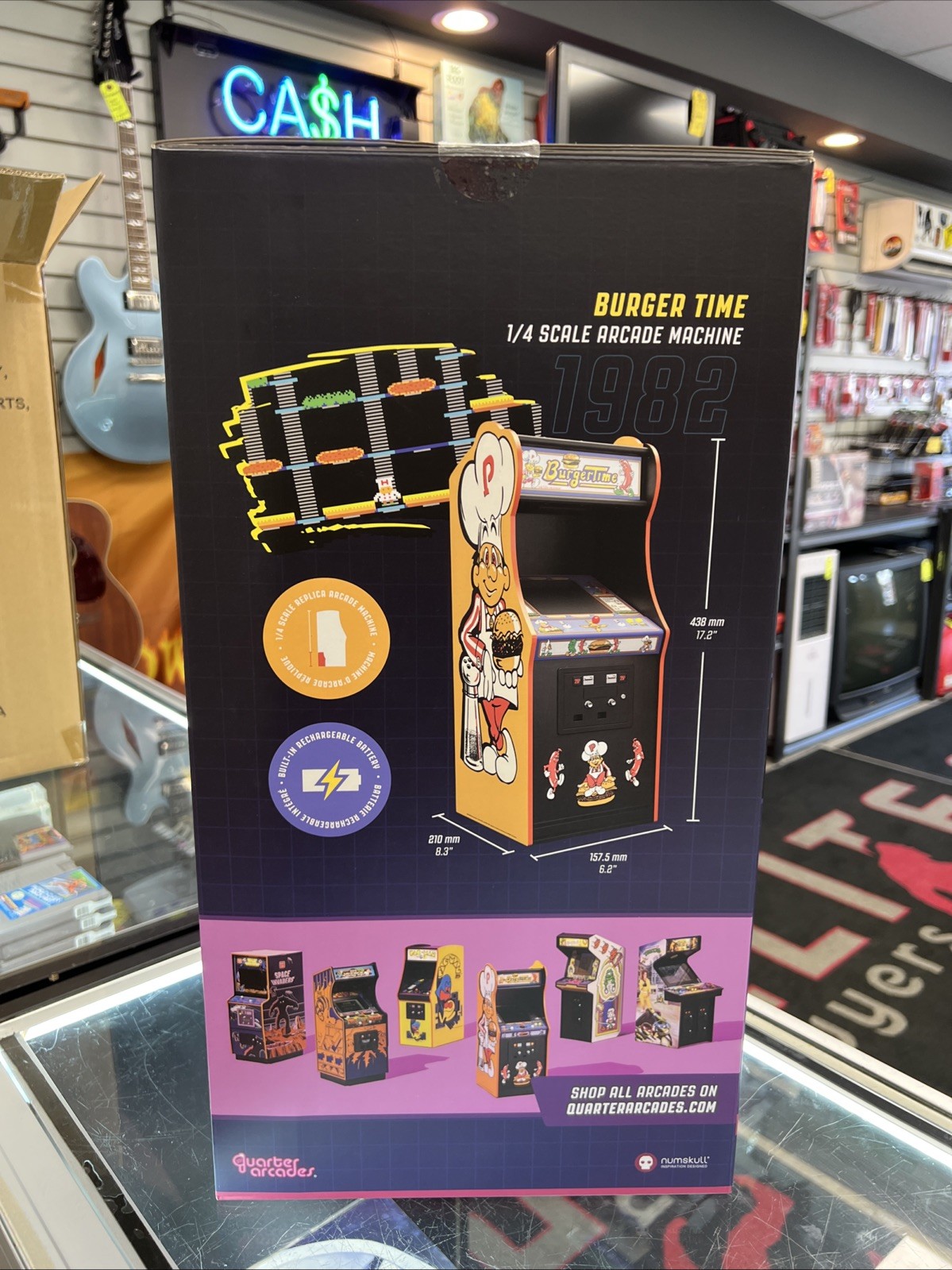 Numskull Quarter Arcades – Burger Time Mini Arcade – 1/4 Scale Original ROM