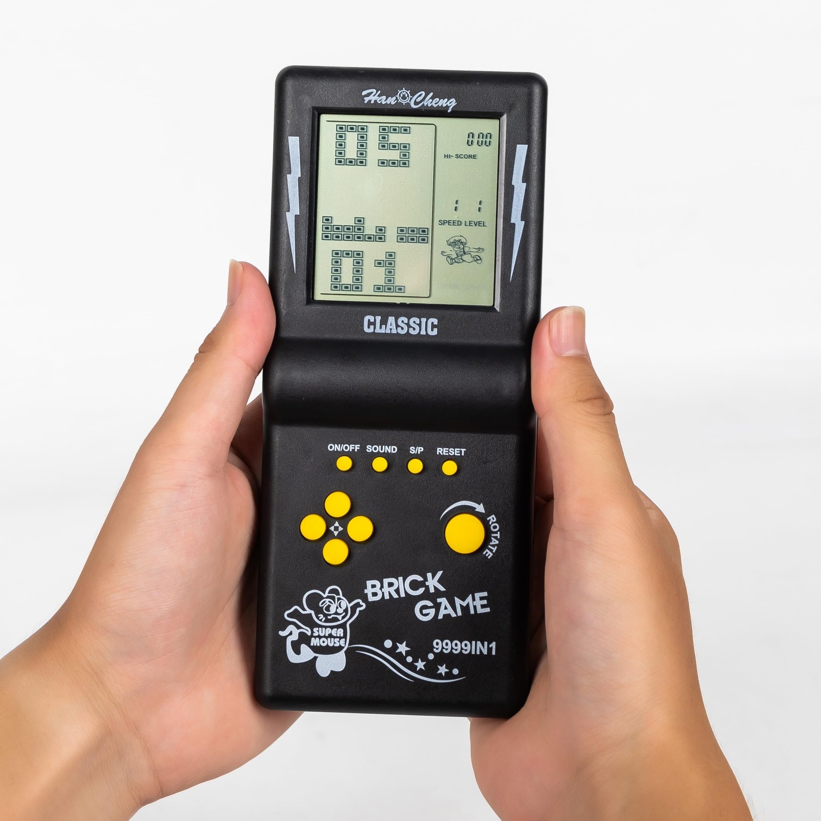 Desyeryamimi 3 Pcs Black Handheld Brick Game 7.28 x 3.15 x 0.79 inches,