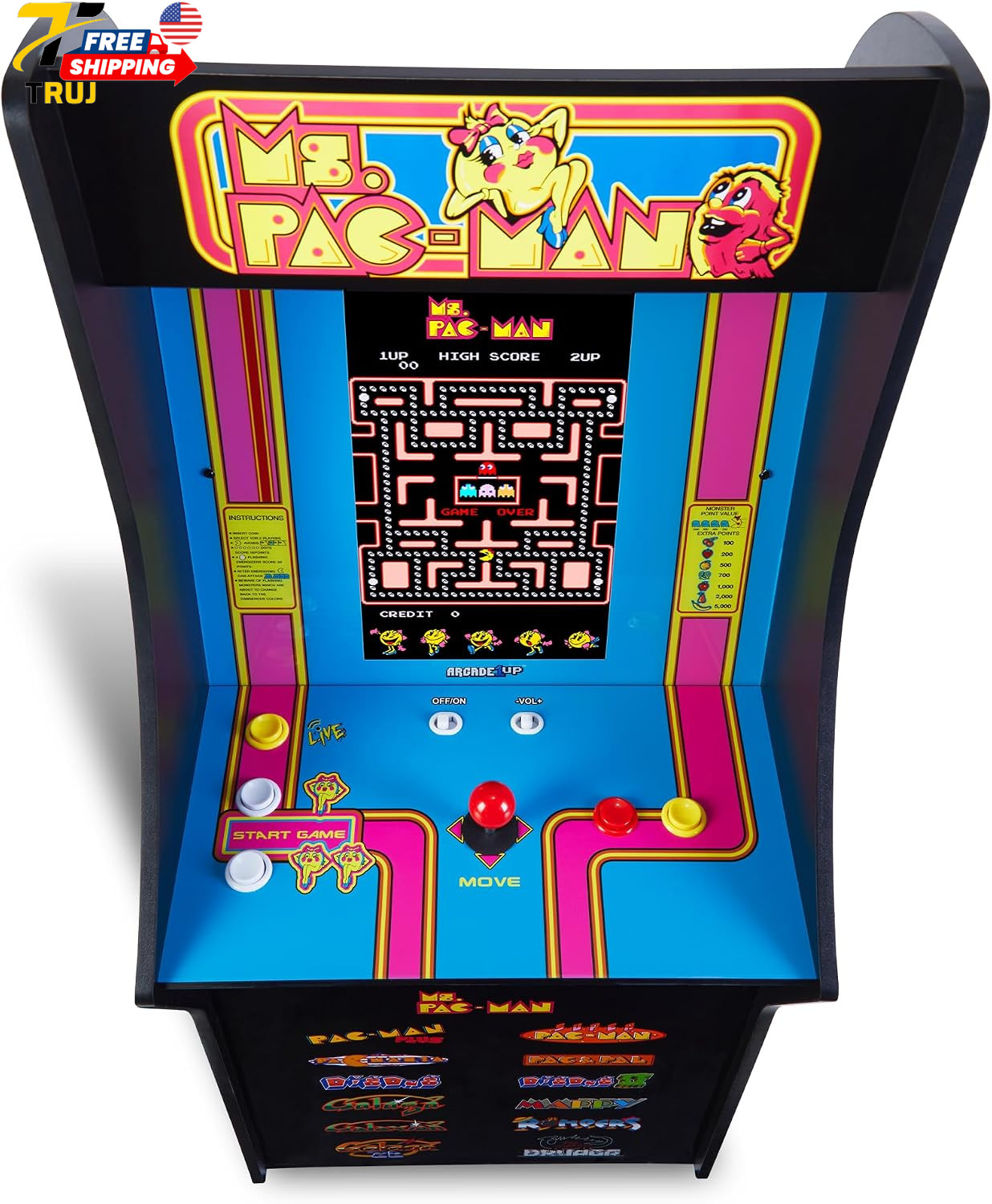 Arcade1Up Ms Pac-Man Classic SE Arcade Machine