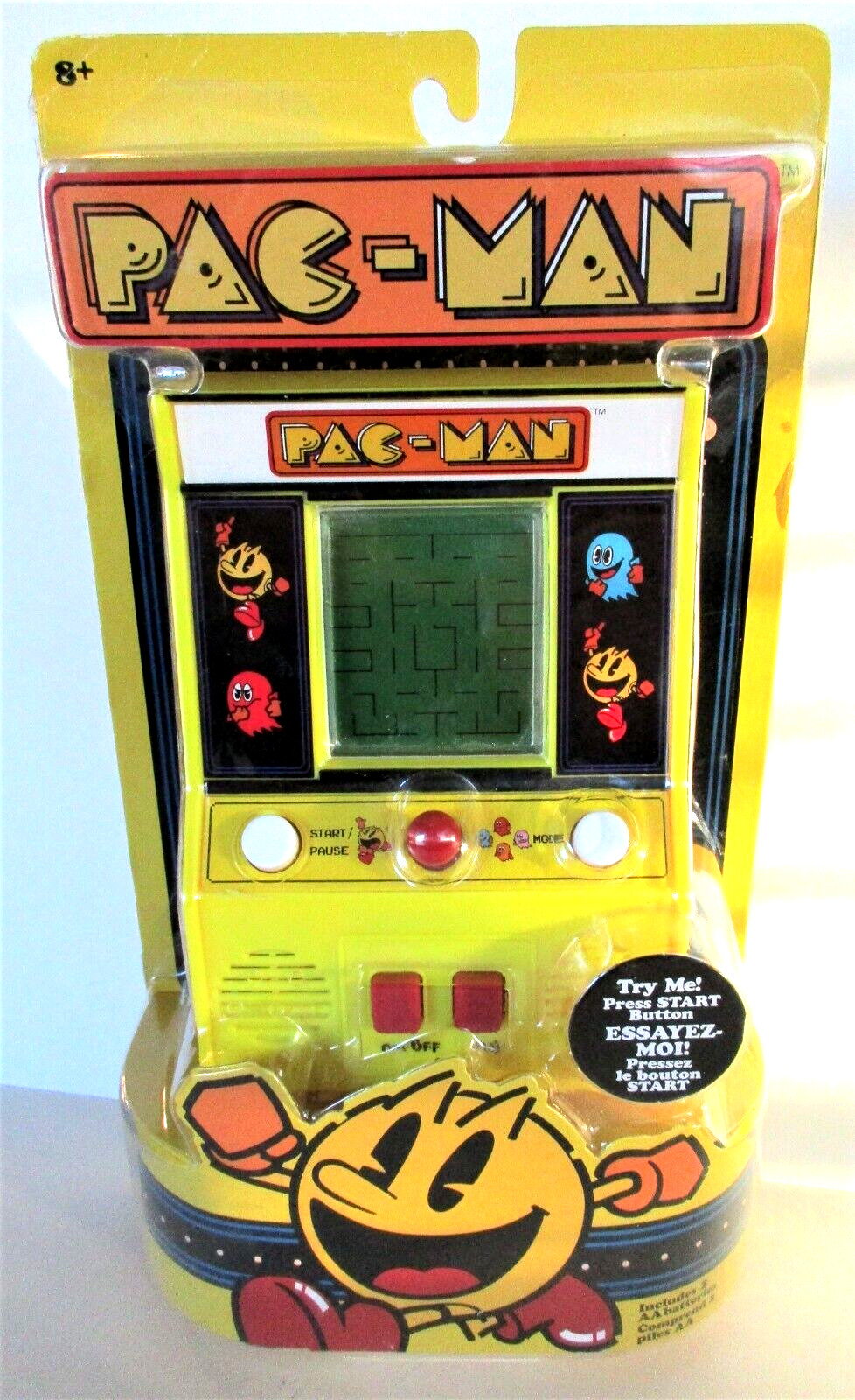 Pac Man Mini Handheld Arcade Game Bandai Namco Basic Fun #09521 New & Sealed