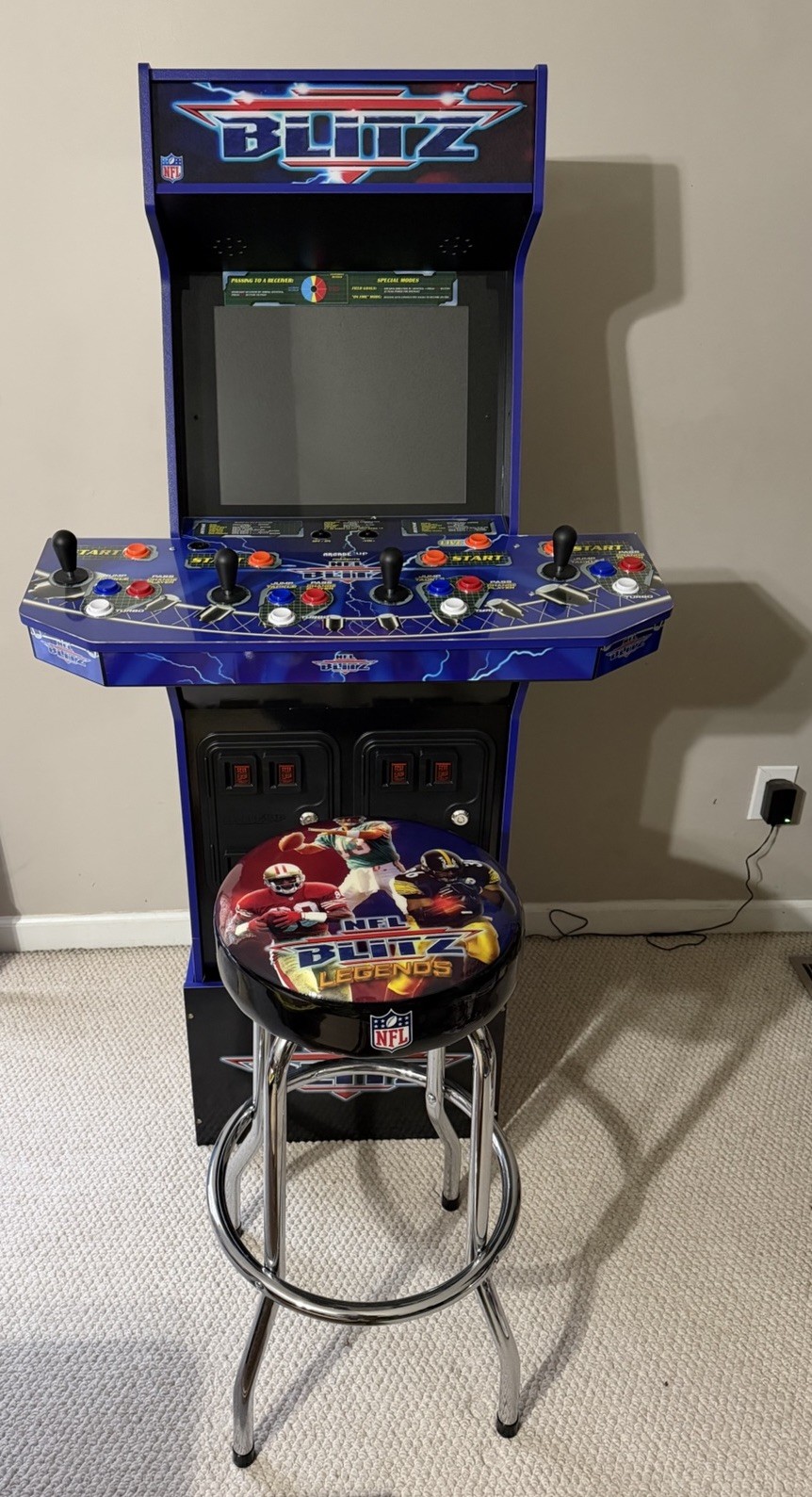 Arcade1Up NFL Blitz With Riser And Stool