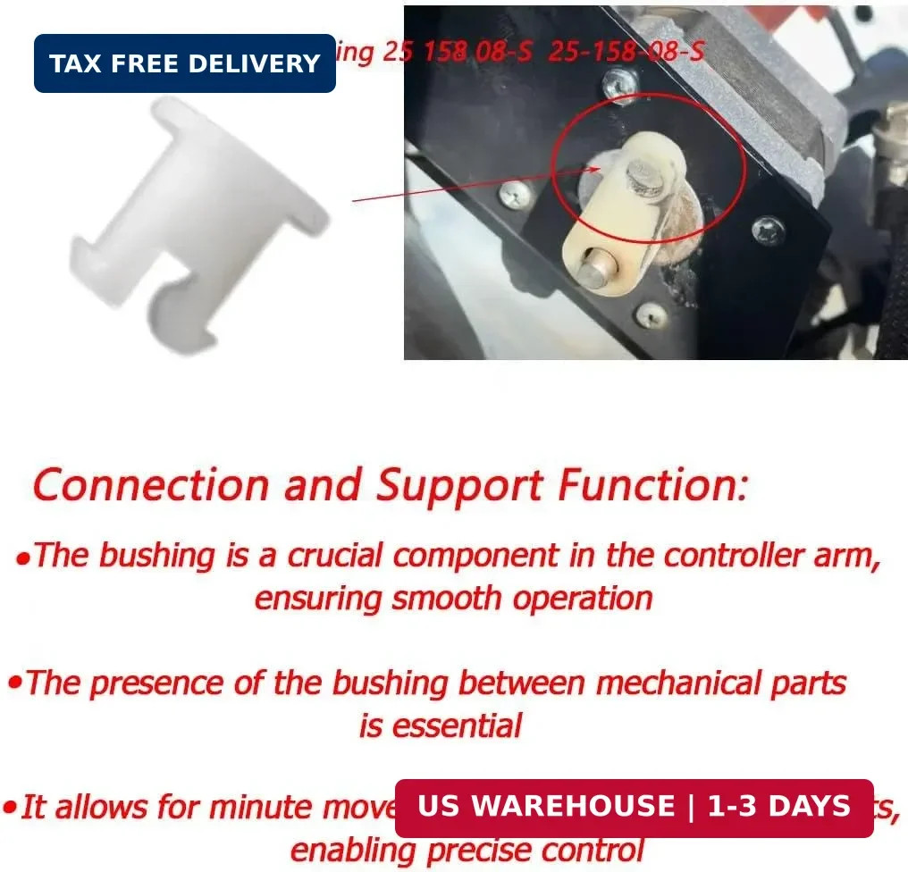 25-158-08-S Bushing Linkage Retaining for Engine,White(10 Pcs)