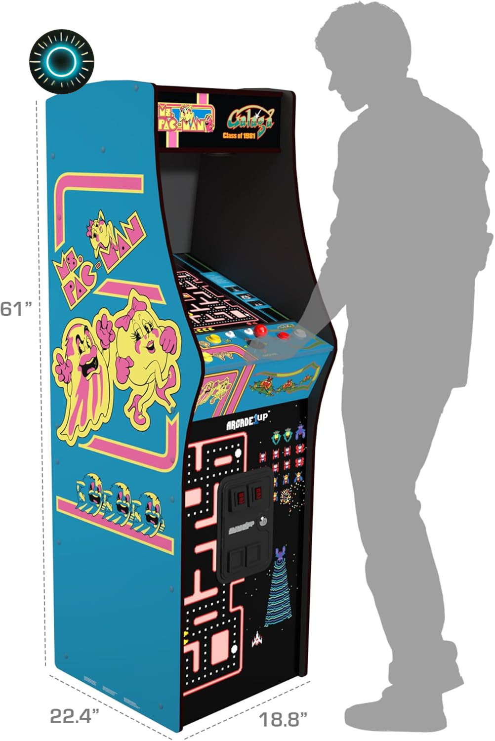 Class of 81’ Deluxe Arcade Machine for Home – 5 Feet Tall – 12 Classic Games NEW