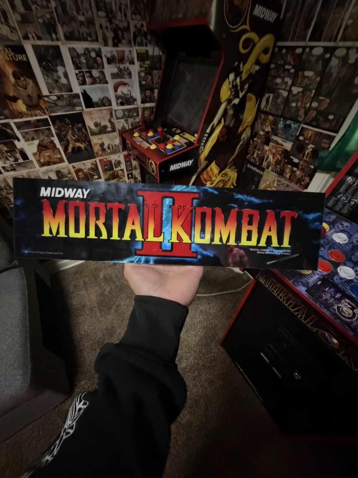 Arcade1Up Mortal Kombat II Deluxe Arcade Game Backlight Marquee