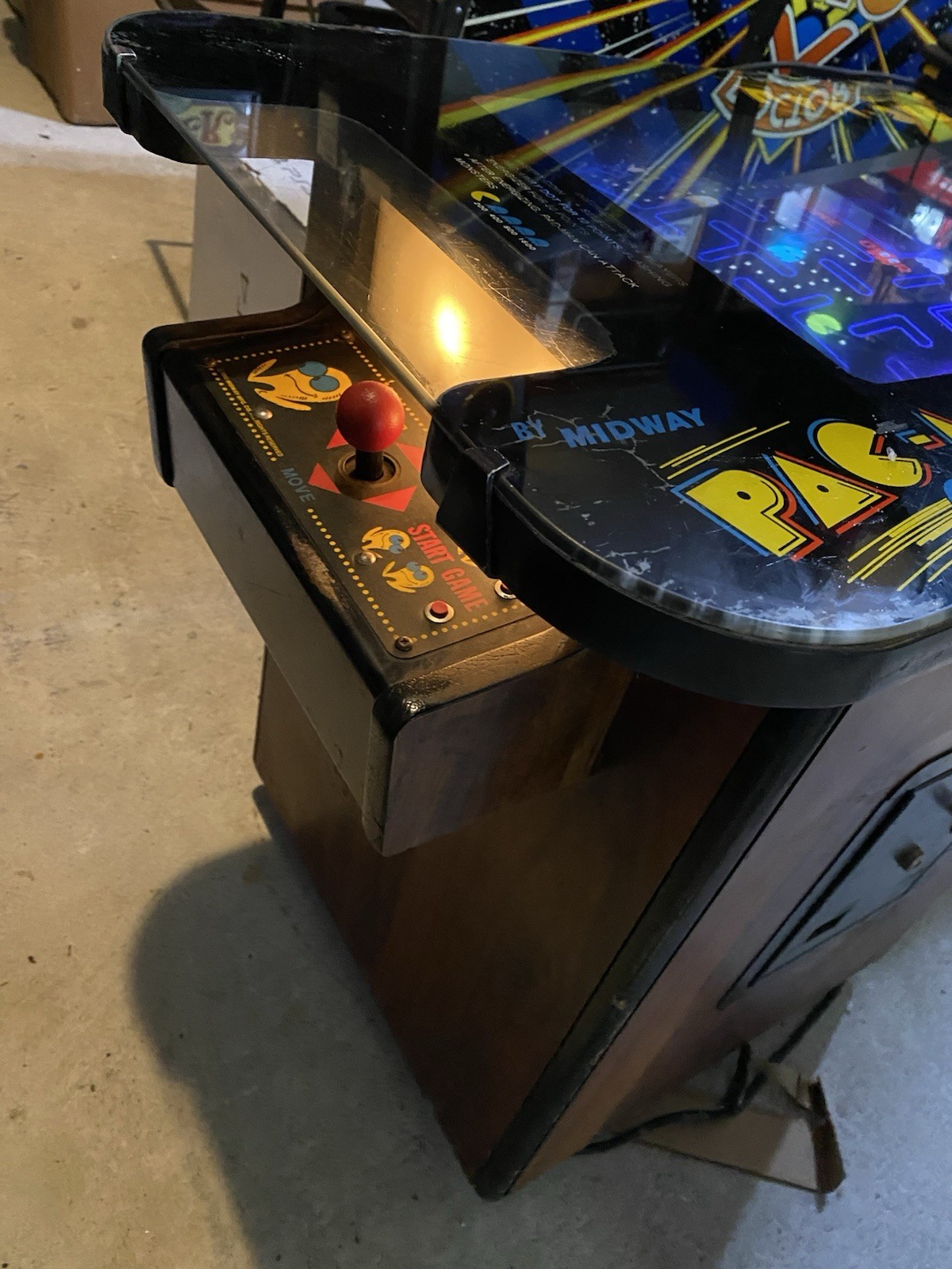Original Pacman Cocktail Arcade Game From 80’s Works Great