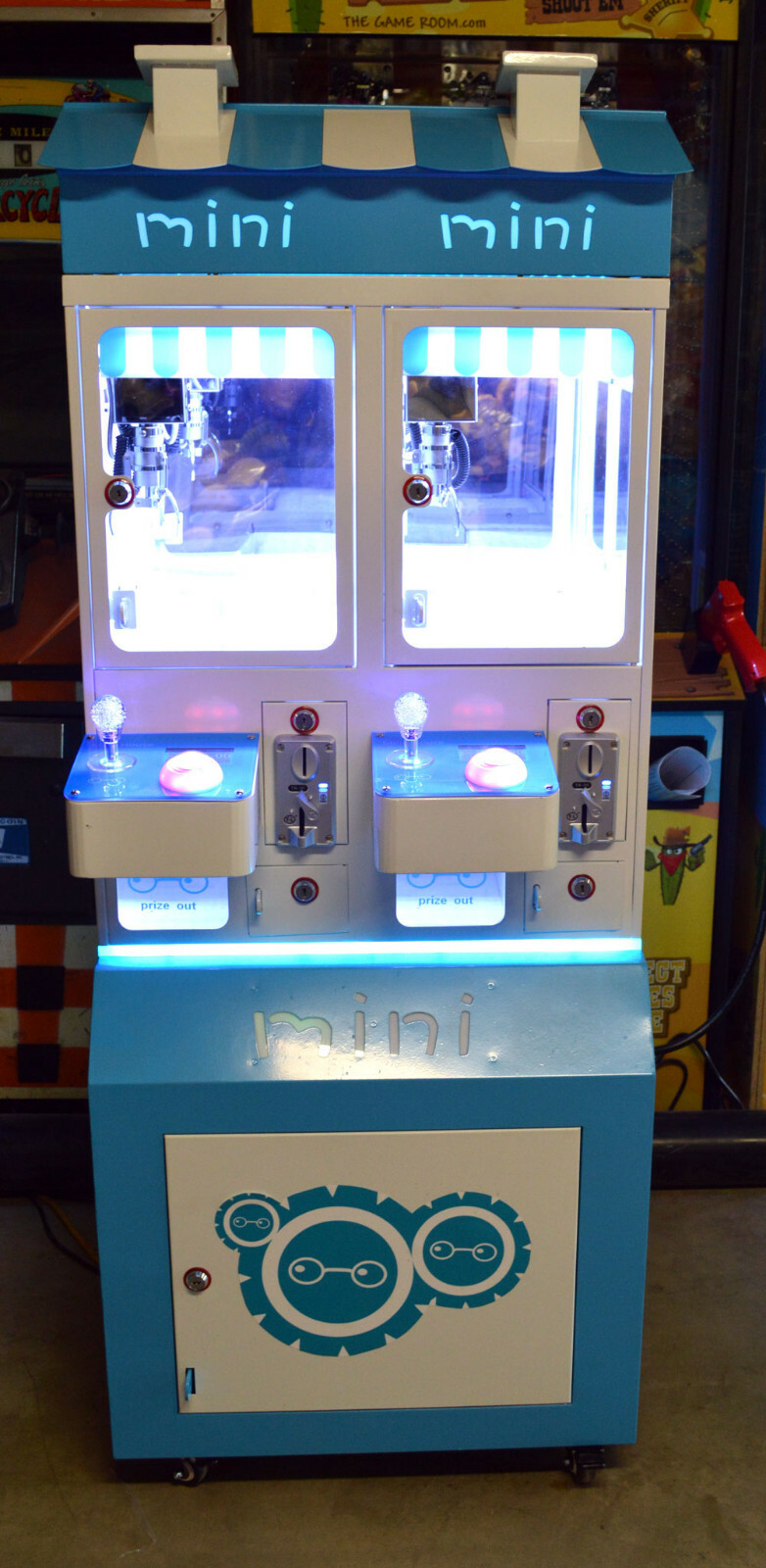 Mini Claw Double Crane Arcade Game Machine NEW Coin Operated Blue & White