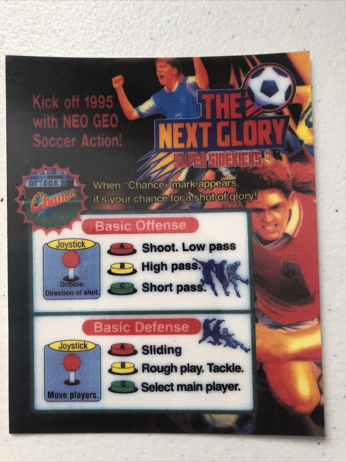 ***** Super Sidekicks 3 Mini Marquee Header SNK Neo Geo Arcade *****