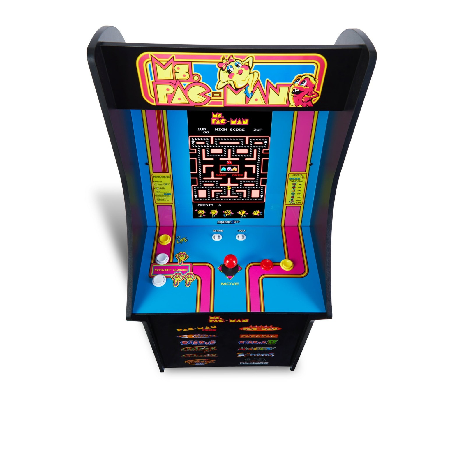Arcade1Up Ms. PAC MAN Classic SE Arcade Machine – 4 Foot Cabinet 13 Classic Game