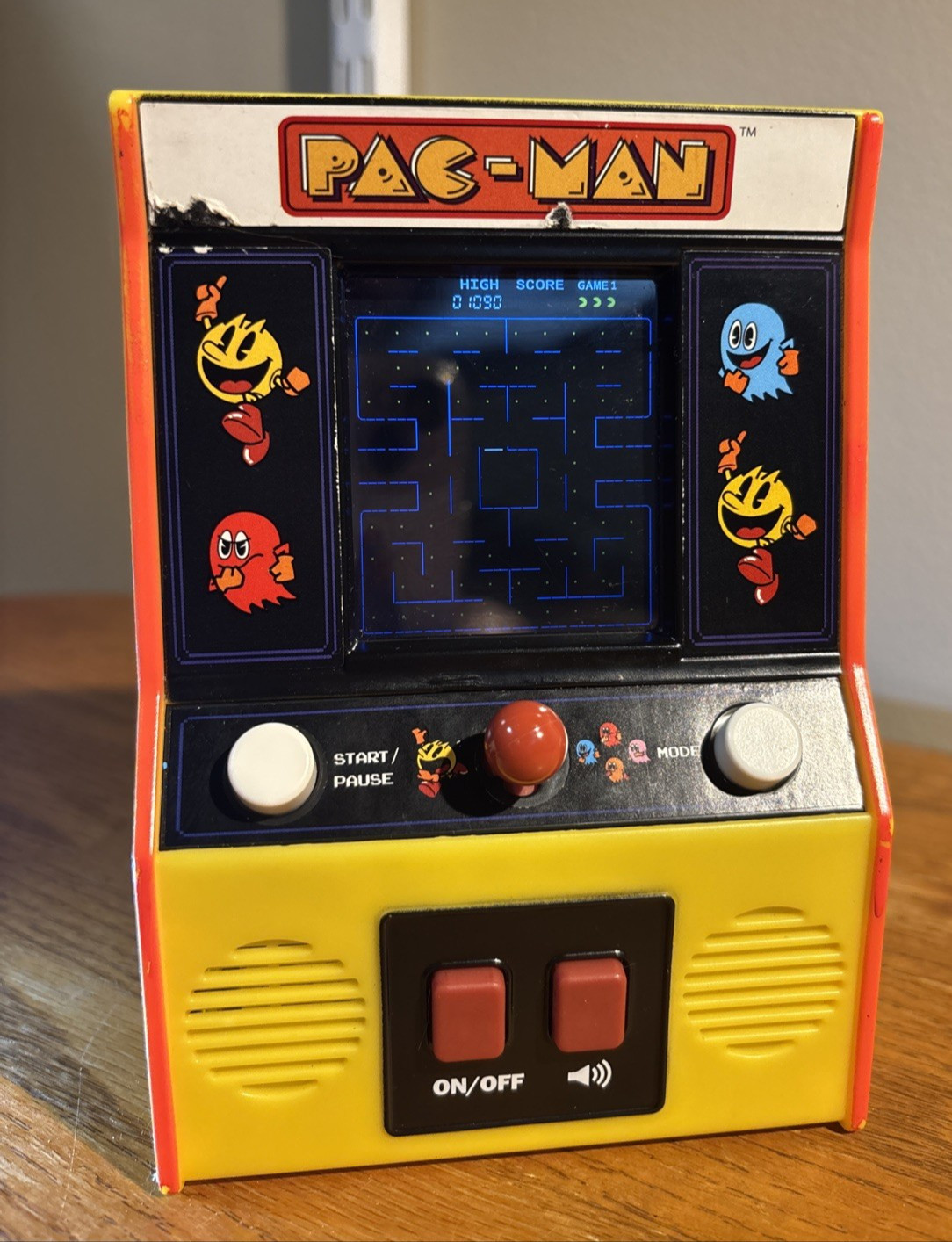 Pac-Man 40th Anniversary Mini Arcade Classics Machine made by Bandai Yellow Game