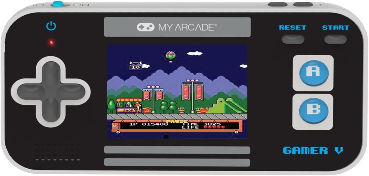 Gamer V Classic-Blue: 220 Preloaded Games in a Portable Handheld Console