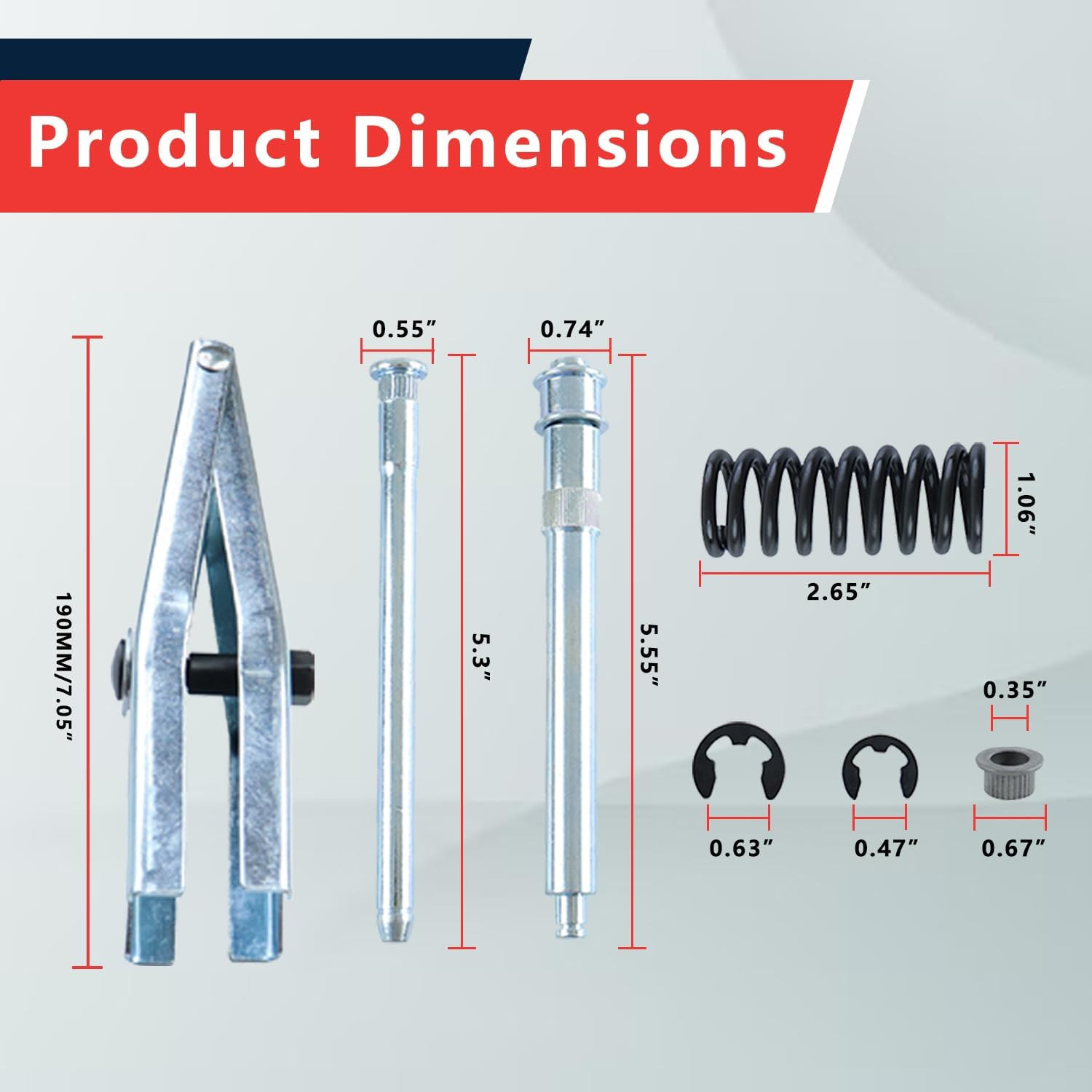 Door Hinge Pin and Bushing Kits for Door Hinge Repair with Door Spring Tool Comp