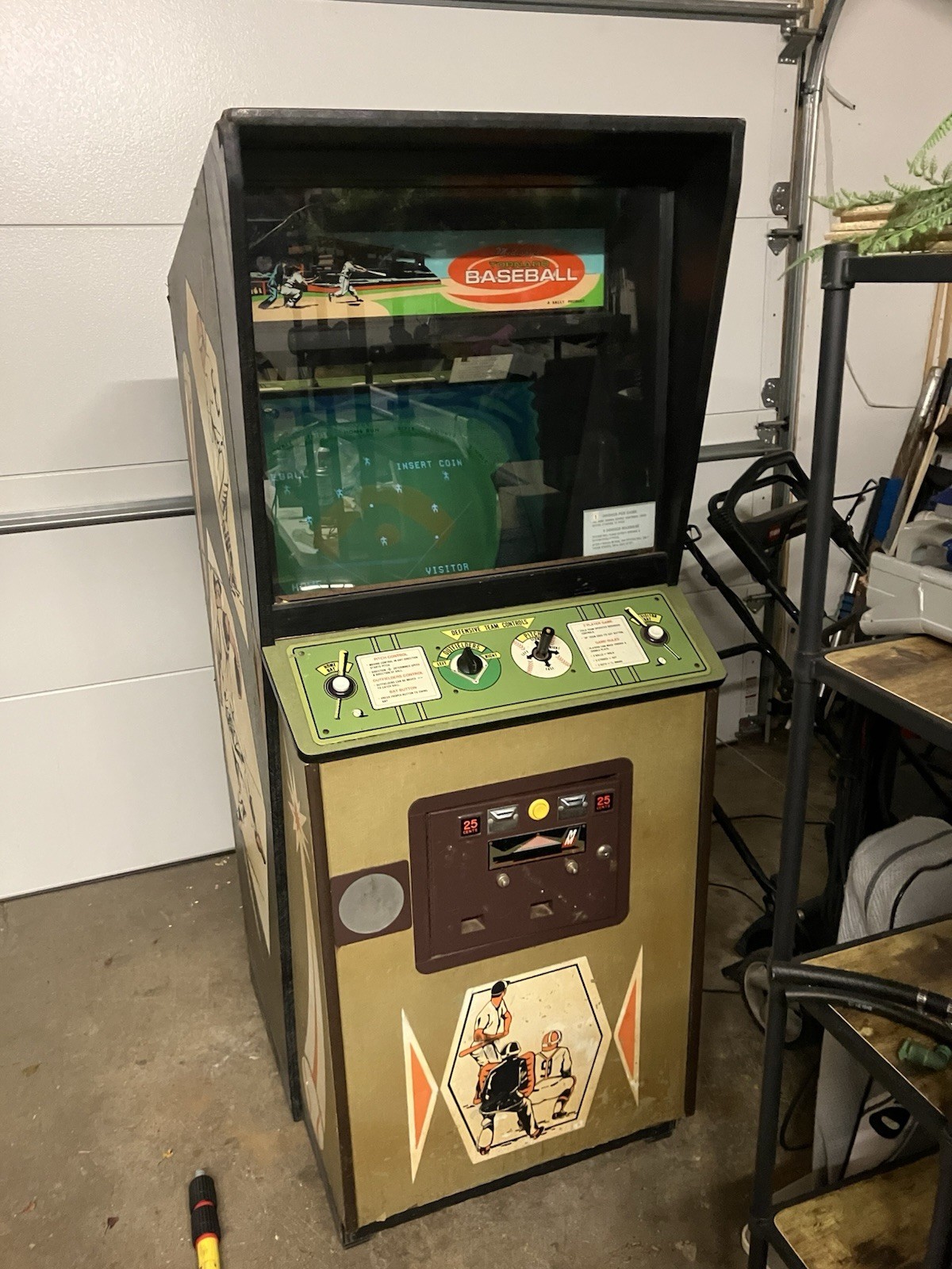 1976 TORNADO BASEBALL VIDEO ARCADE GAME MACHINE by Bally MIDWAY