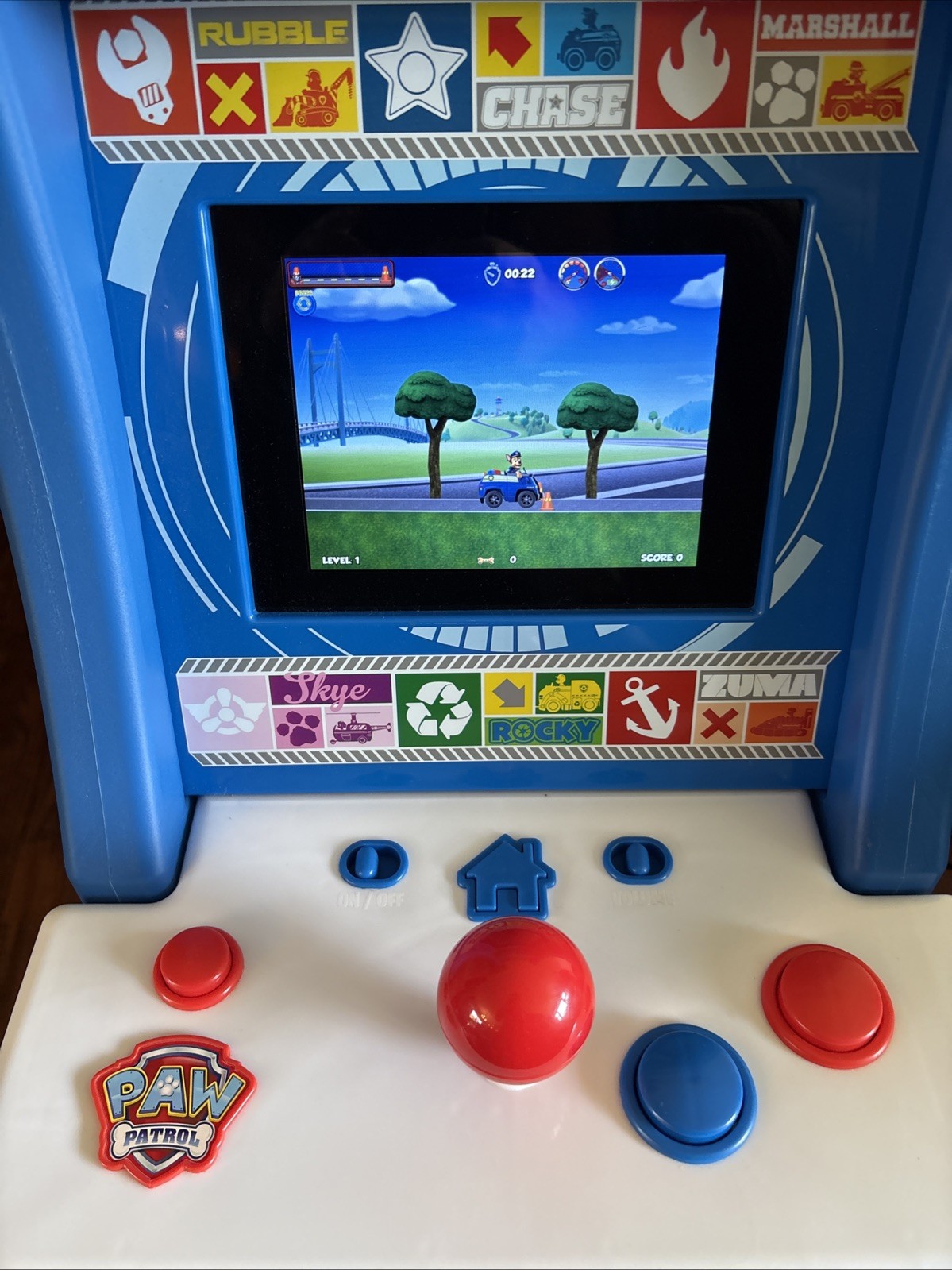 Arcade1up Paw Patrol Jr Video Game PAW-J-01340 TESTED w/ Power Cord & Stool
