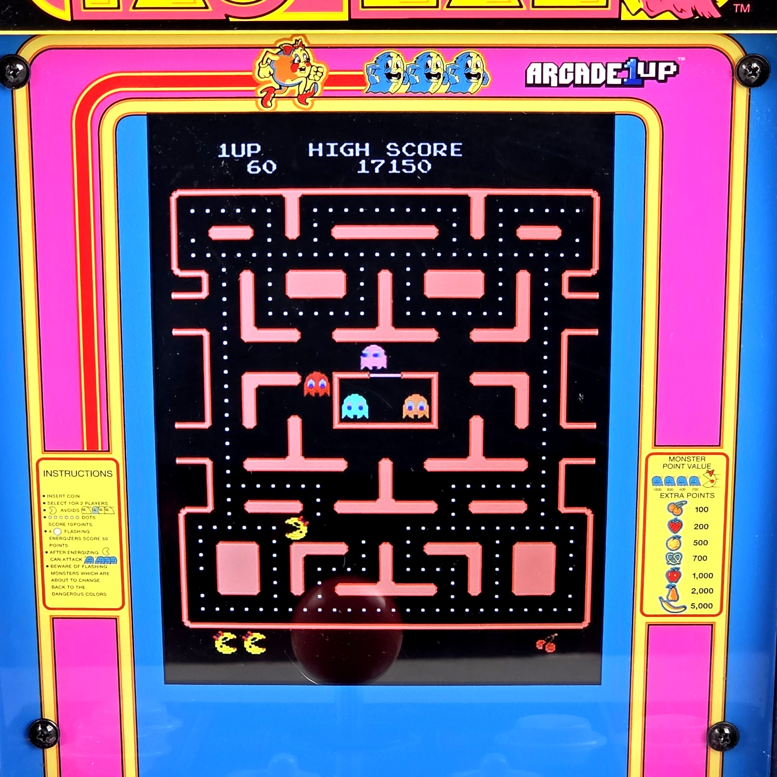 Arcade 1 Up Ms Pacman Dig Dug II Galaga Pacman Plus 8261 Countercade 4 in 1