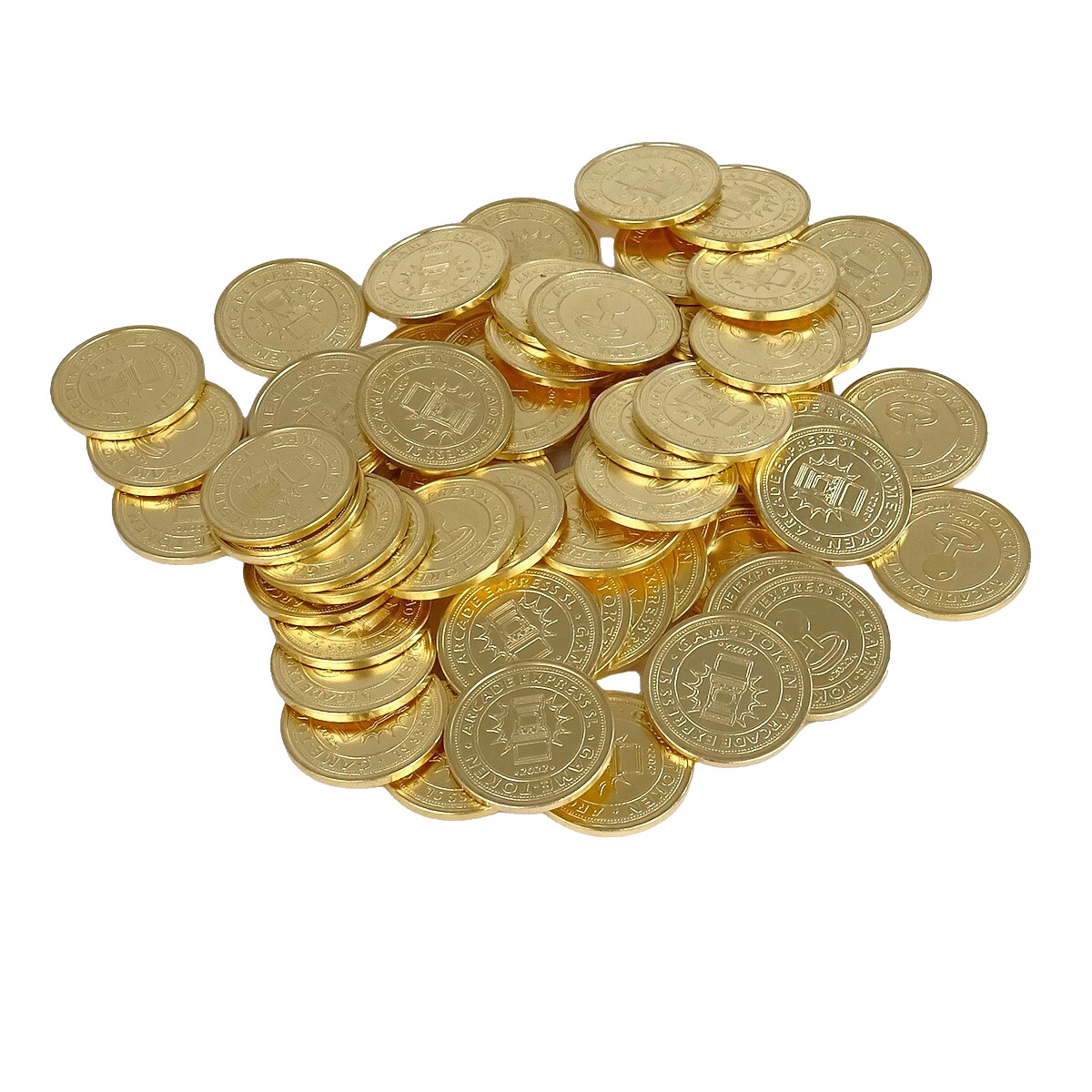 10 Arcade Tokens Coin 25mm Brass Game Token Coin Mech MAME JAMMA IL Compatible