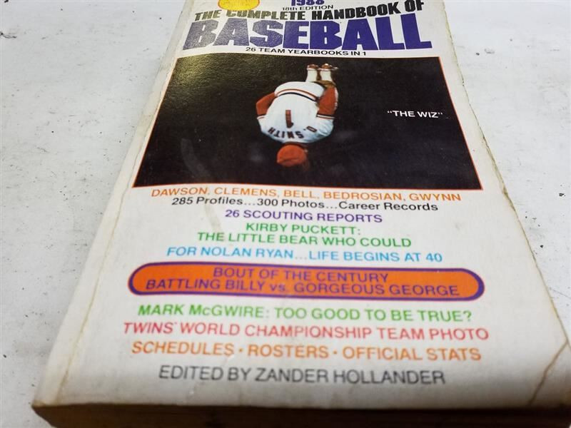 1988 The Complete Handbook of Baseball 18th Edition – Edited by Zander Hollander