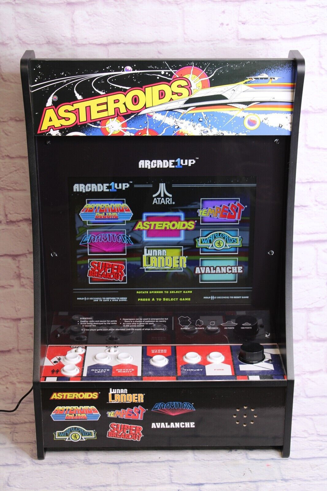 Arcade1up ASTEROIDS – 8 Games in 1 ARCADE w/ optional wall mount- Tempest ⋆｡👀
