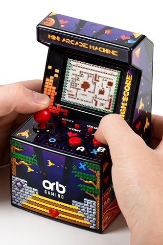 Mini Arcade Machine – 300 Retro 8-Bit Games, 2.5″ Color Screen, Joystick & Volum