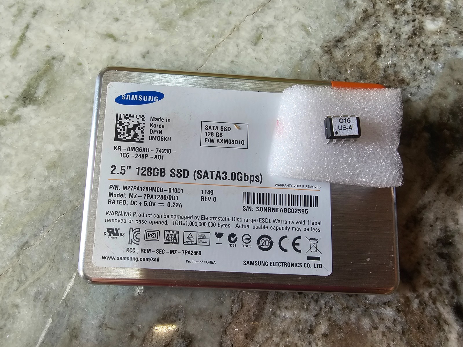 Golden Tee 2016 security chip and solid state drive