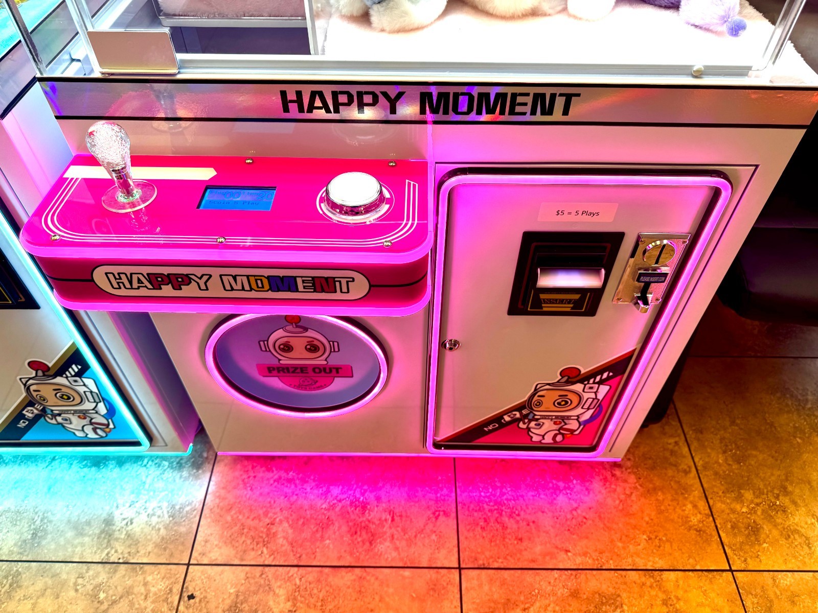 Big Arcade Professional Claw Machine Custom Tokens/Cards/Bills FREE SHIPPING!!