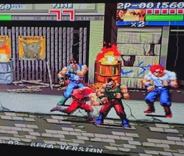 SNK NEOGEO mvs converted game cart Double dragon one / Read Description!!
