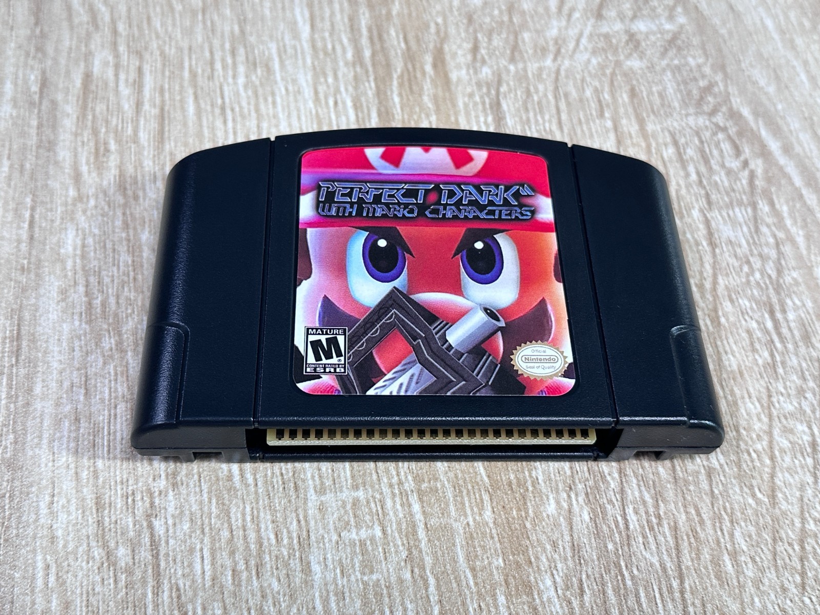 N64 Perfect Dark with Mario Characters Black