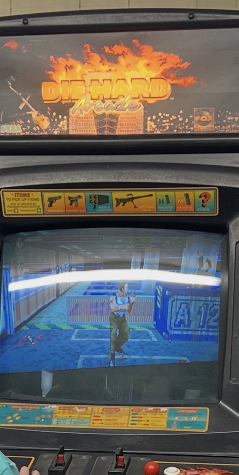 SEGA Die Hard Arcade Authentic Original 1996 Full Size Arcade Machine Cabinet