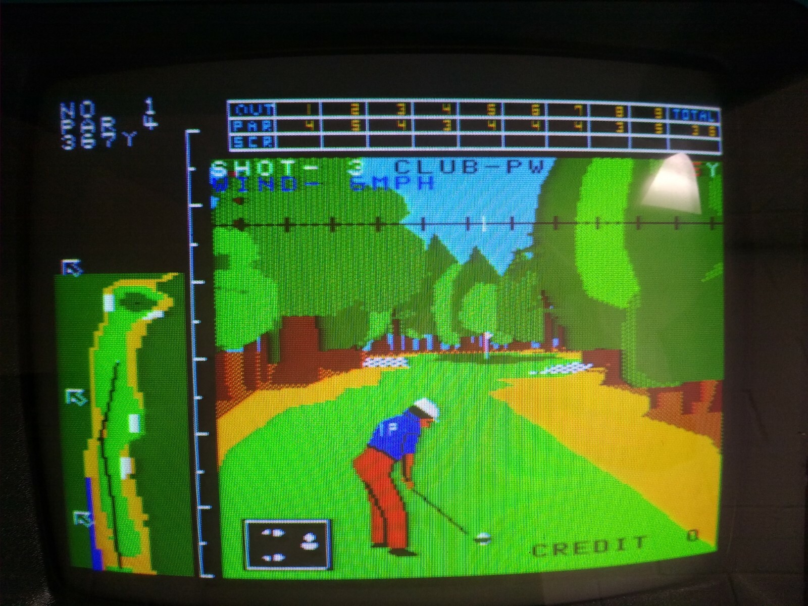 RARE 1984 Sega CROWN’S GOLF dedicated golf video arcade game – FREE SHIPPING