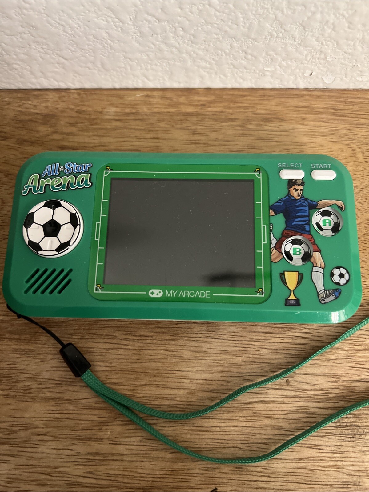My Arcade All Star Arena Green & White Handheld Gaming System W/Charging Cable
