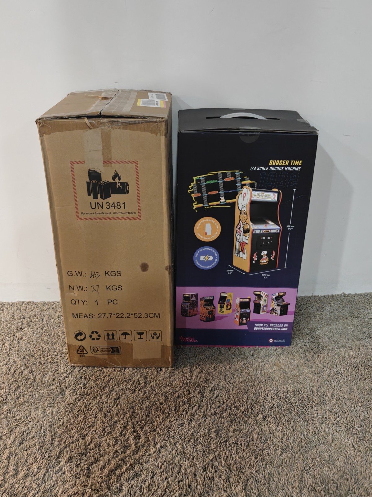 BurgerTime Quarter Arcades 🍔 Numskull 1/4 Scale Mini Replica Arcade Game 🕹 NIB