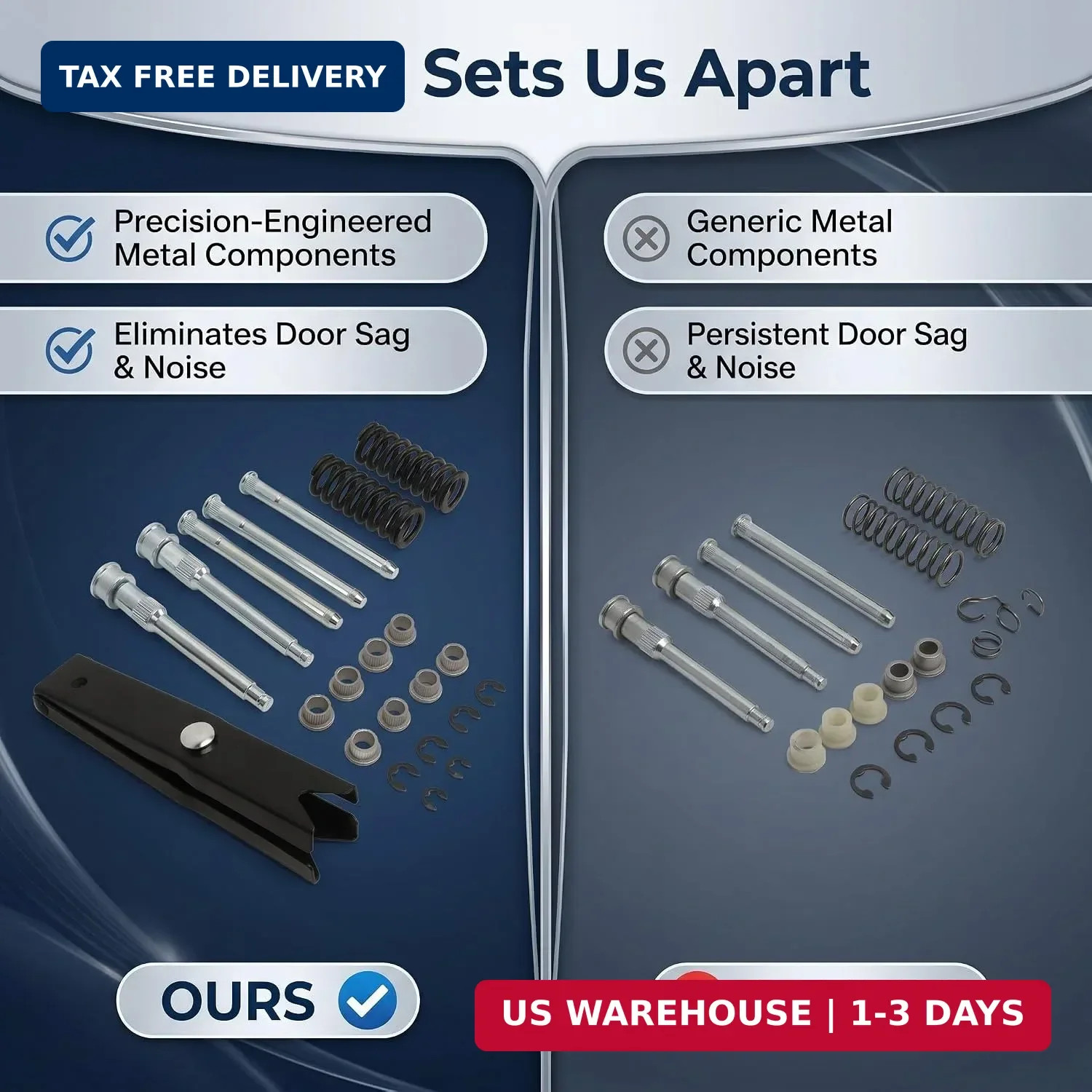 Door Hinge Repair Kit,Truck Door Hinge Pin Remove Tool with Spring Replacement f