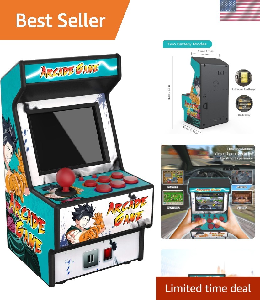 2.8 Inch Mini Arcade with 156 Classic Games – Perfect for Kids’ Birthday Gifts