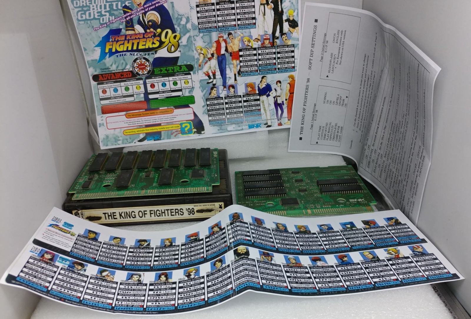 The King of Fighters 98 MVS SNK Cart Original Arcade Video Game Japan